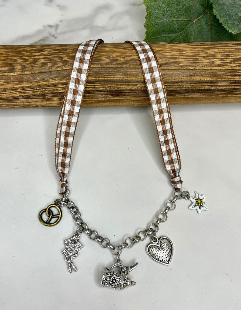 Oktoberfest Charm Necklace Jewelry Kristen Hunger Creative Designs Brown 