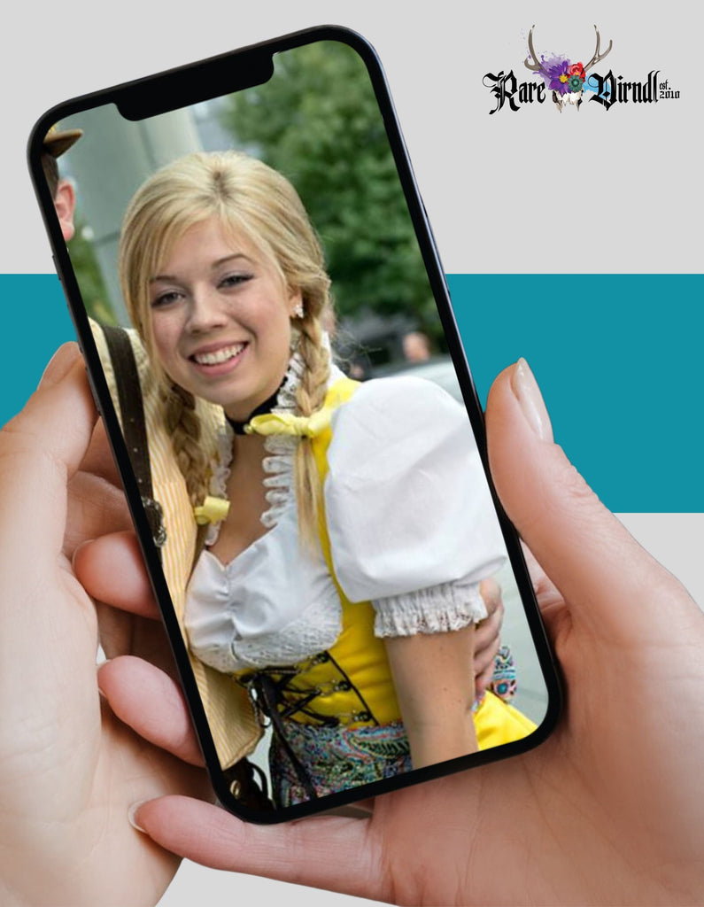 How She Wore It - Jennette McCurdy Long Beach, CA - Dirndl on the Movie Set