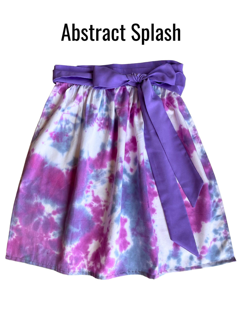 One-of-a-Kind Tie-dye Apron Apron Rare Dirndl Abstract Splash - size S/M 