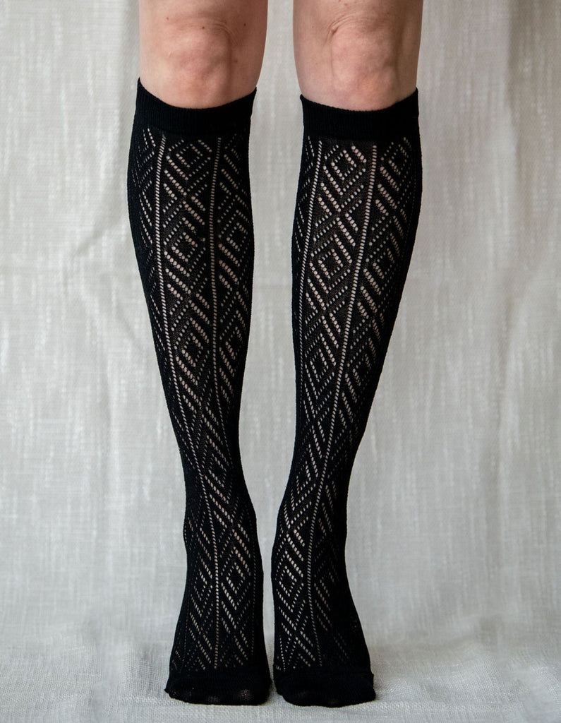 Black Knee-High Dirndl Socks Accessories Luise Steiner 