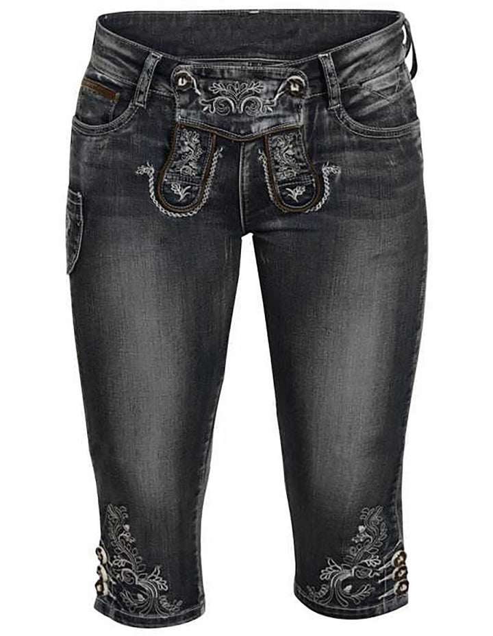 Women's Denim Lederhosen - Capri
