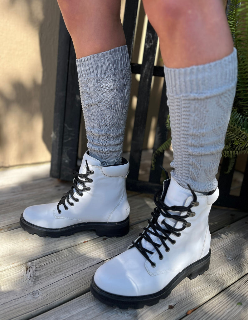 Grey Knee-High Dirndl Socks Accessories Luise Steiner 