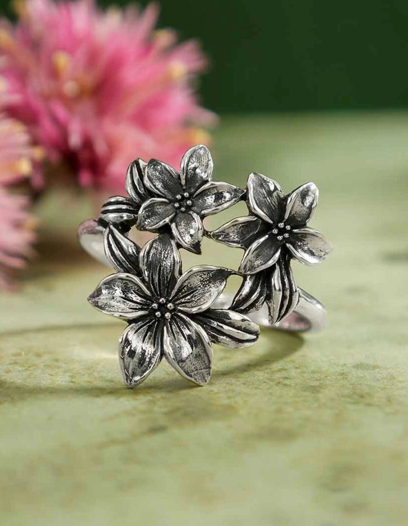 Edelweiss Blooms Sterling Silver Ring Jewelry Nina Designs 