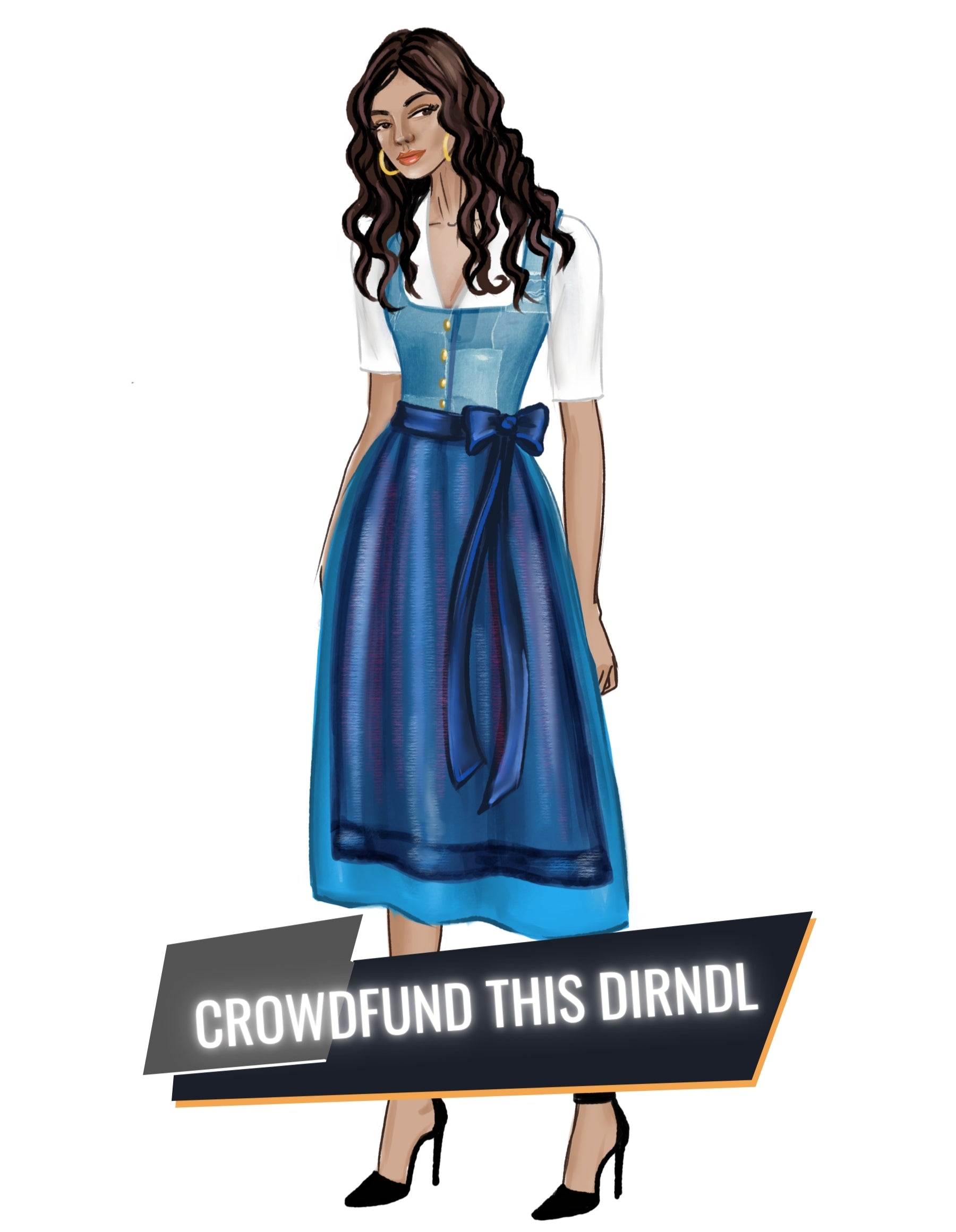 Electric Blue Dirndl