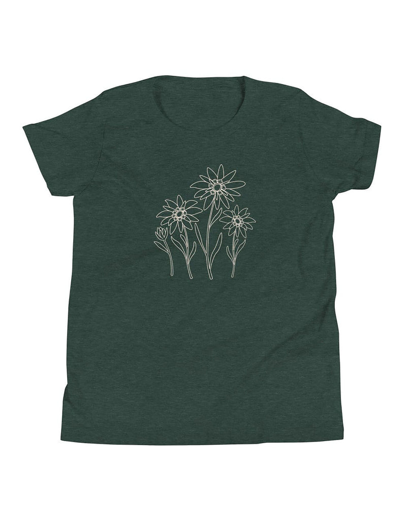 Four Edelweiss Youth T-Shirt (Great-Granddaughter) POD Printful 