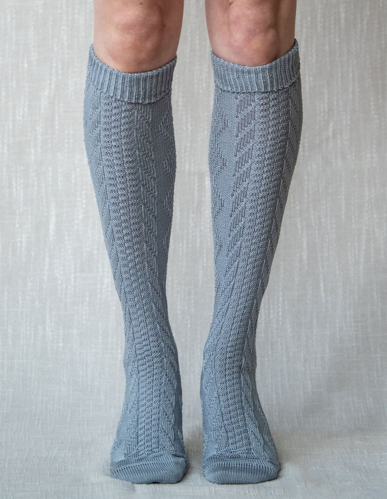 Grey Knee-High Dirndl Socks Accessories Luise Steiner 