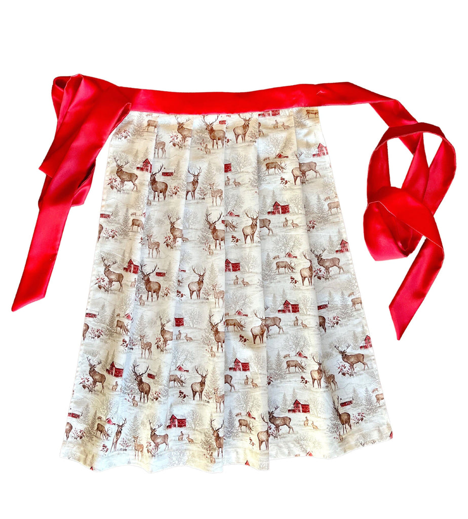 Mystery Holiday Apron - MADE TO ORDER Apron Rare Dirndl Winter Reindeer 