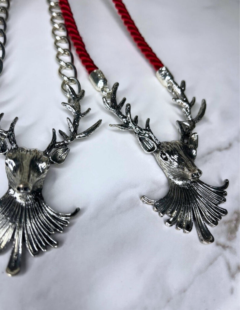 Limited Edition: Large Hirsch Head Necklace Jewelry Kristen Hunger Creative Designs 