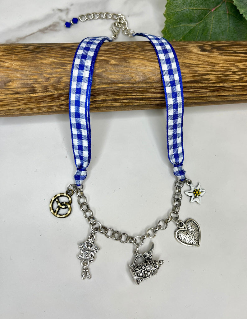 Oktoberfest Charm Necklace Jewelry Kristen Hunger Creative Designs Blue 