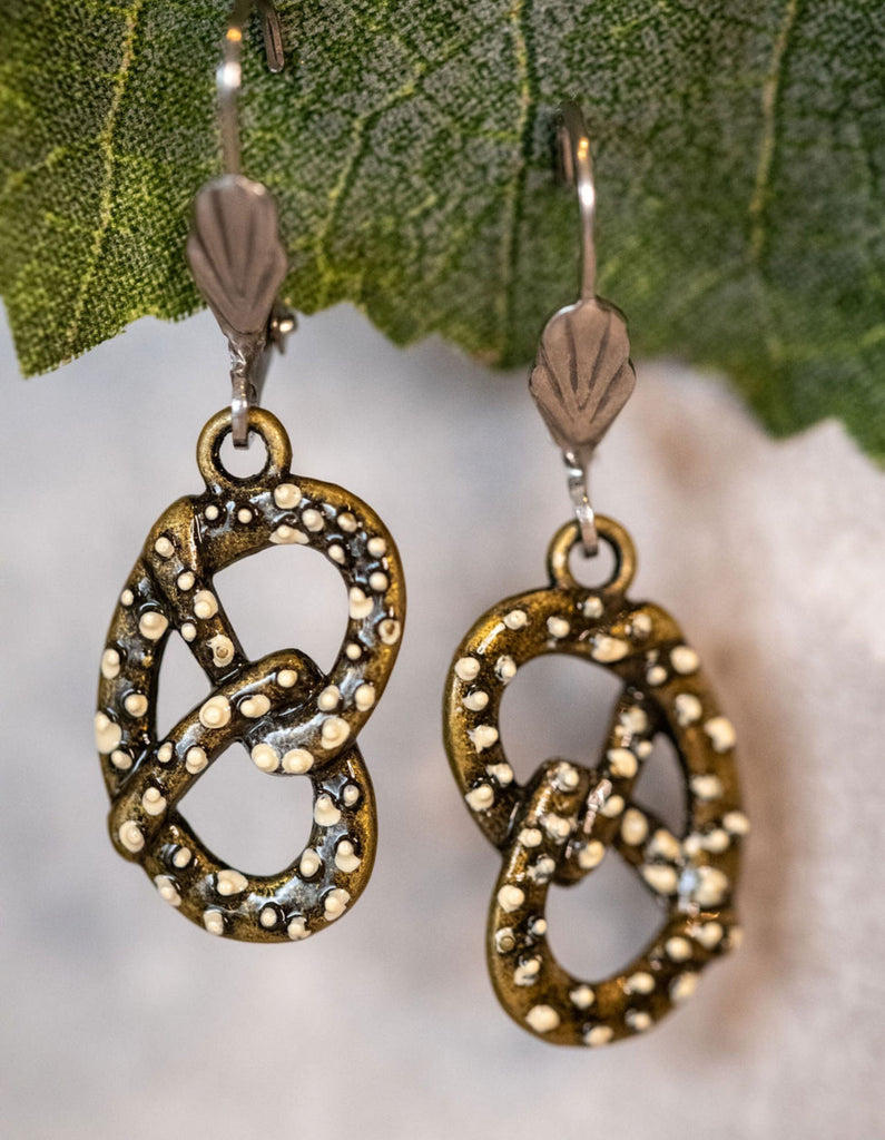 Pretzel Earrings Jewelry Kristen Hunger Creative Designs Bronze Painted 