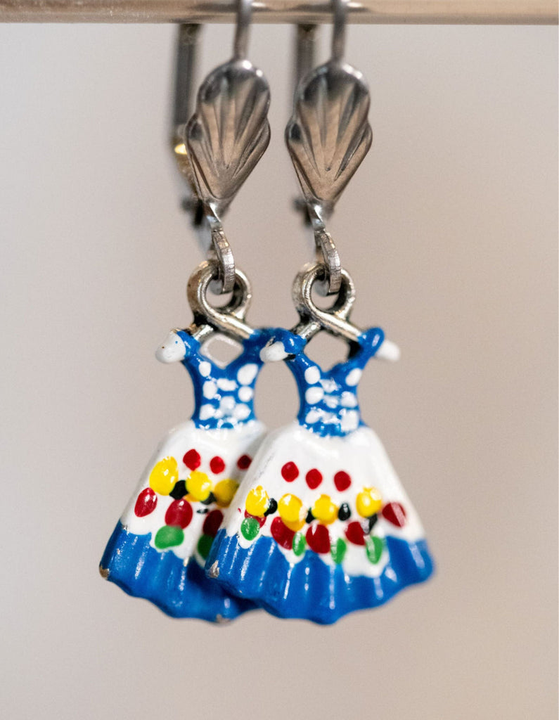 Dirndl Earrings Jewelry Kristen Hunger Creative Designs Blue 