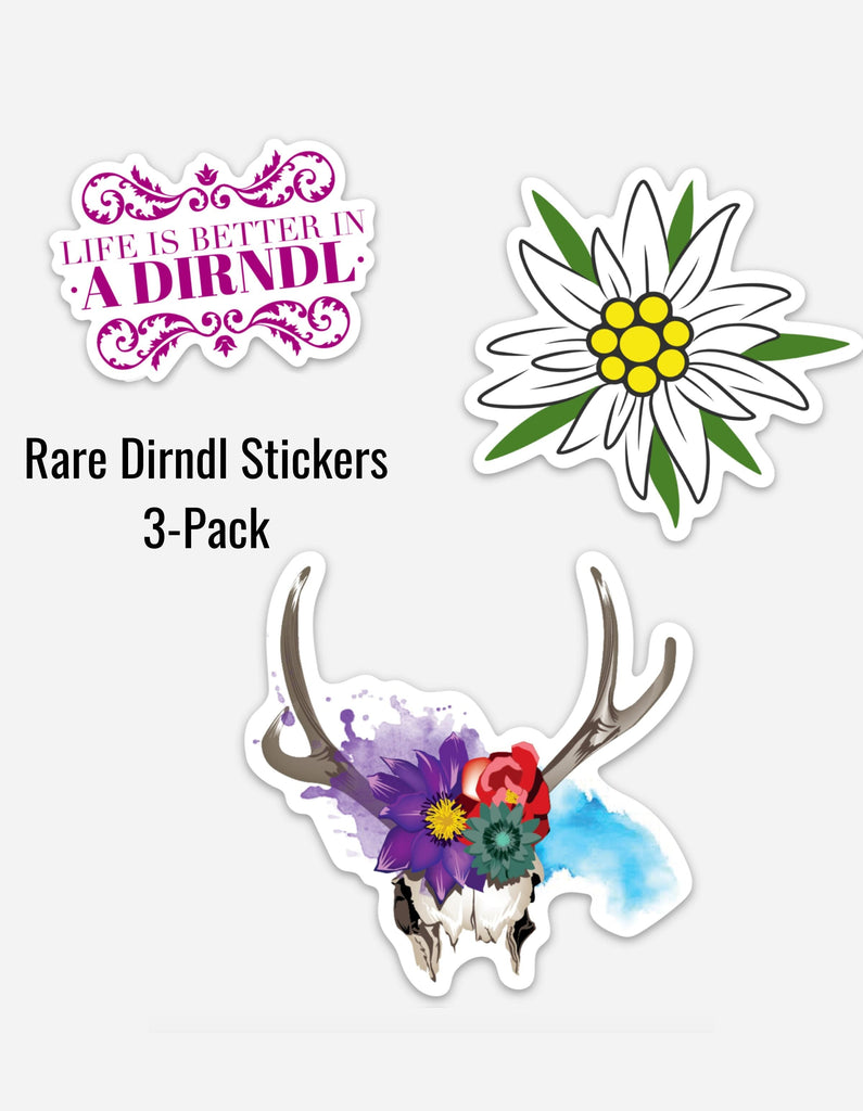 Rare Dirndl Sticker 3-Pack Decorative Stickers Rare Dirndl 