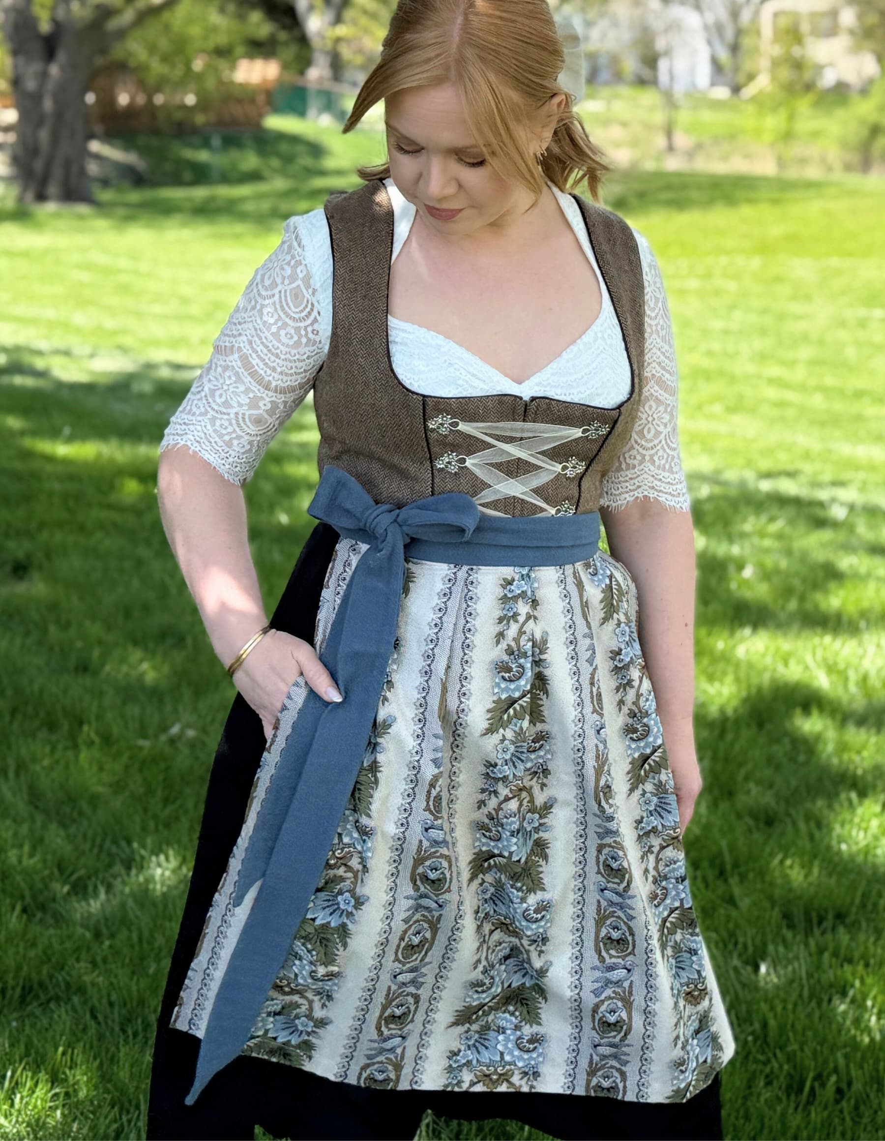 Earth & Sky Dirndl - Authentic German Dirndl - Plus Sizes Available Rare Dirndl Earth & Sky Dirndl - Authentic German Dirndl - Plus Sizes Available Rare Dirndl