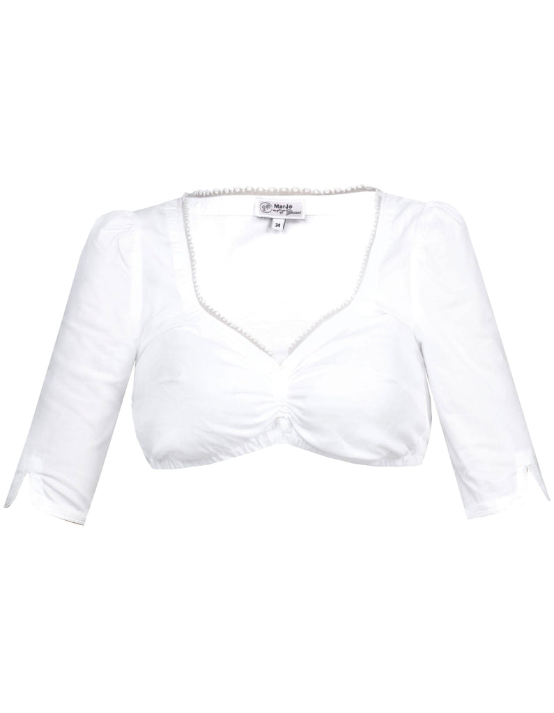 Sweetheart Blouse with Straight Sleeves Blouses Marjo Trachten 