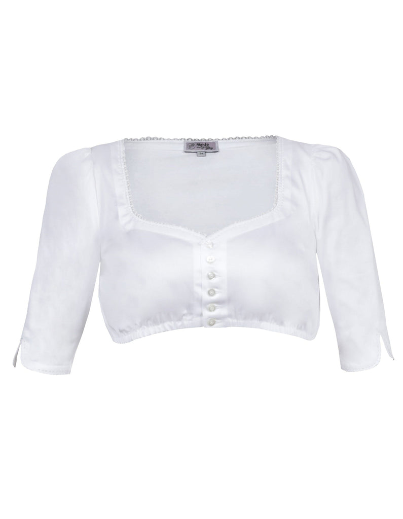 Sweetheart Blouse with Straight Sleeves & Buttons Blouses Marjo Trachten 