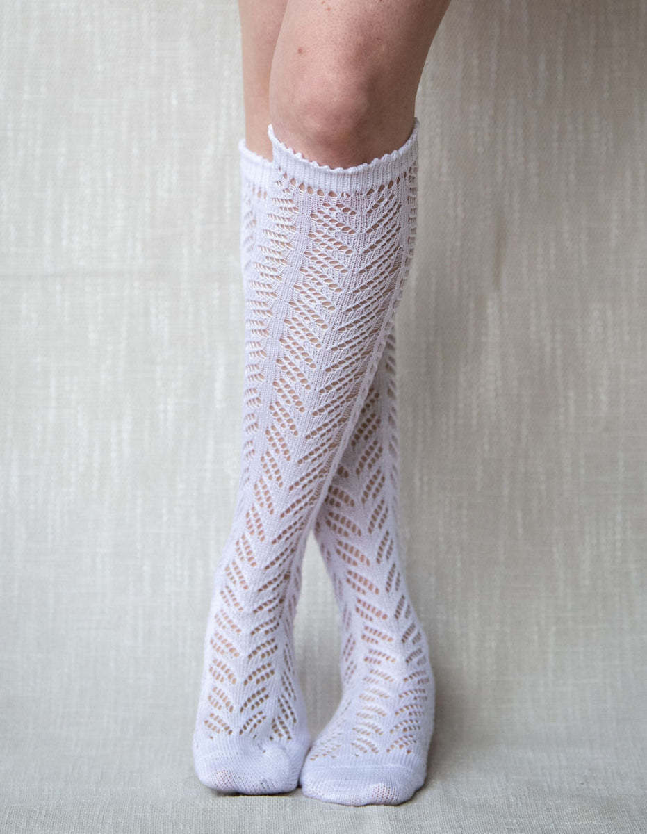 White Knee-High Dirndl Socks – Rare Dirndl