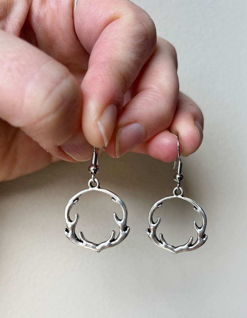 Antler Hoop Earrings Jewelry Kristen Hunger Creative Designs 