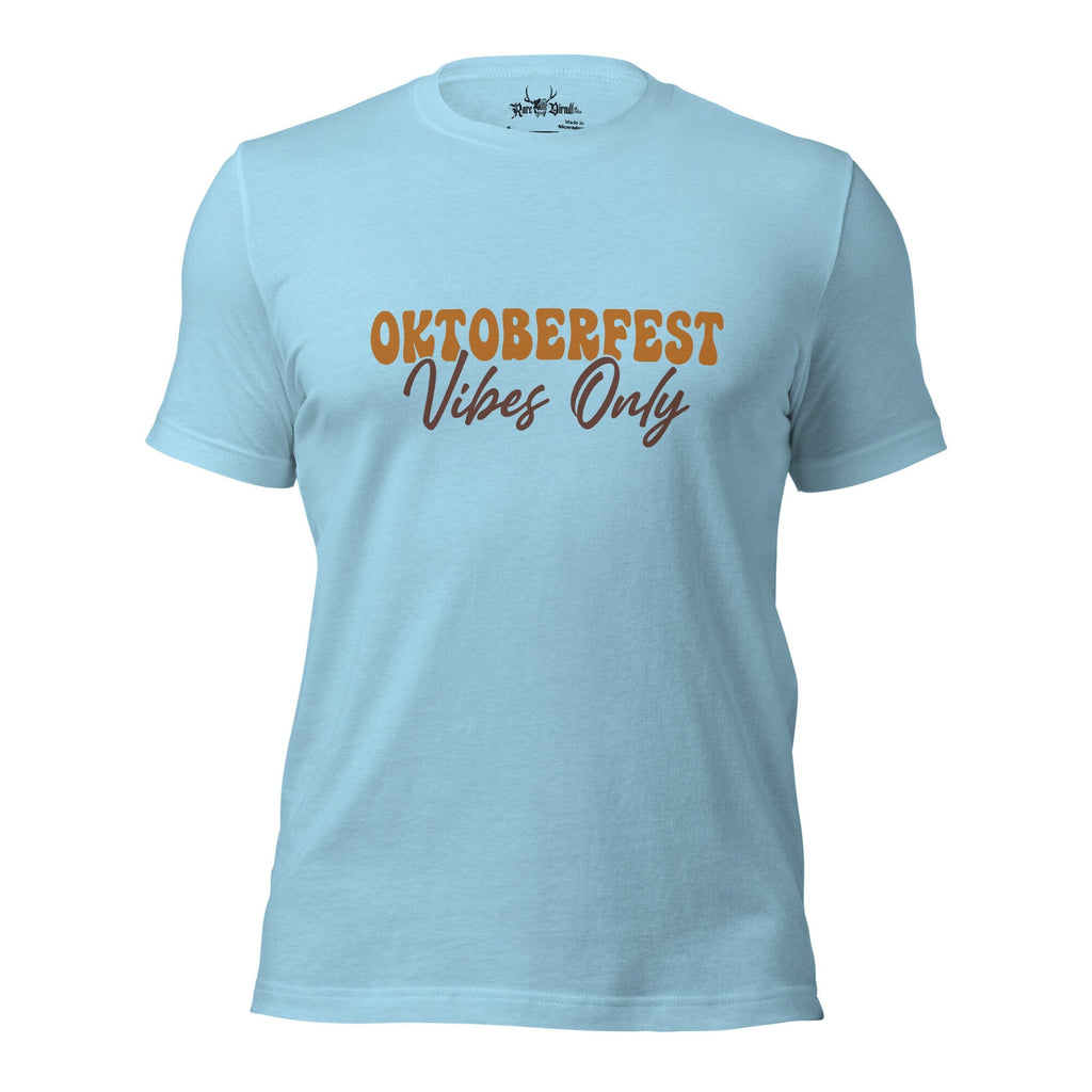 Oktoberfest Vibes Only Unisex t-shirt Rare Dirndl Ocean Blue S 