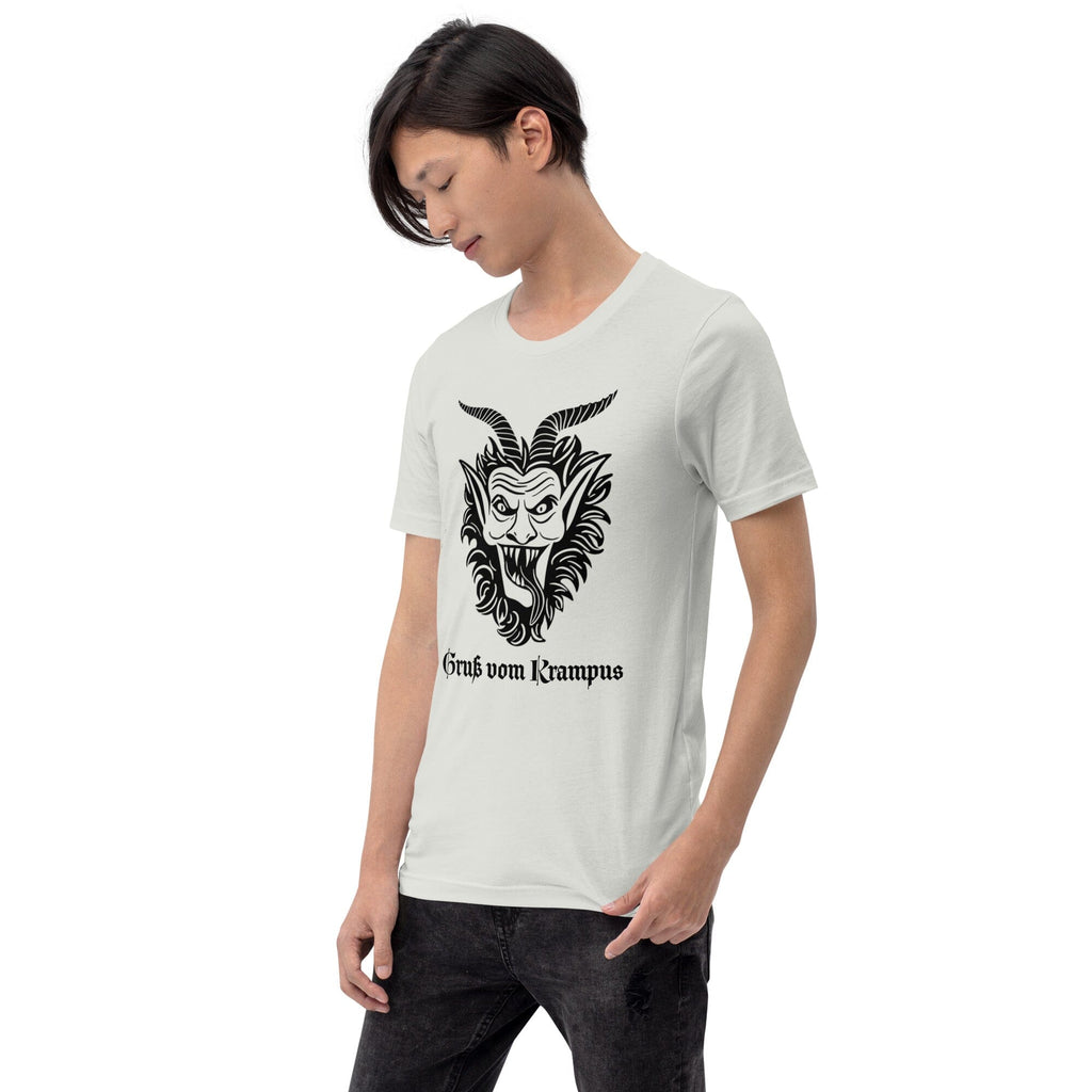 Gruß vom Krampus' Short-Sleeve Unisex T-Shirt | Silver Krampus Rare Dirndl 