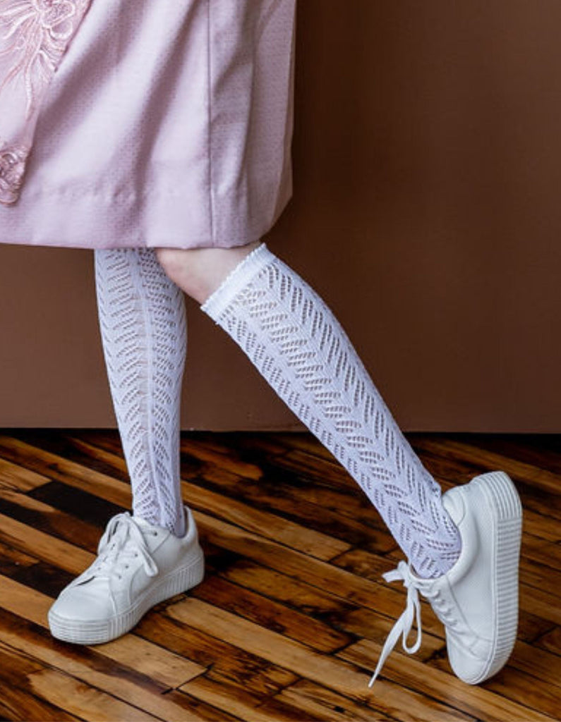 White Knee-High Dirndl Socks Accessories Luise Steiner 