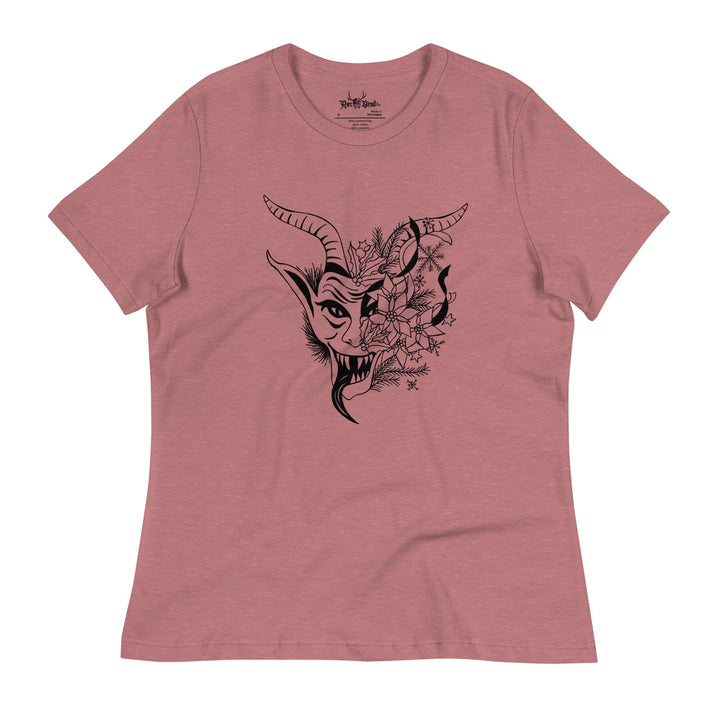 Festive Krampus Women's T-Shirt | Mauve (also in Blue Lagoon, Poppy & Leaf)