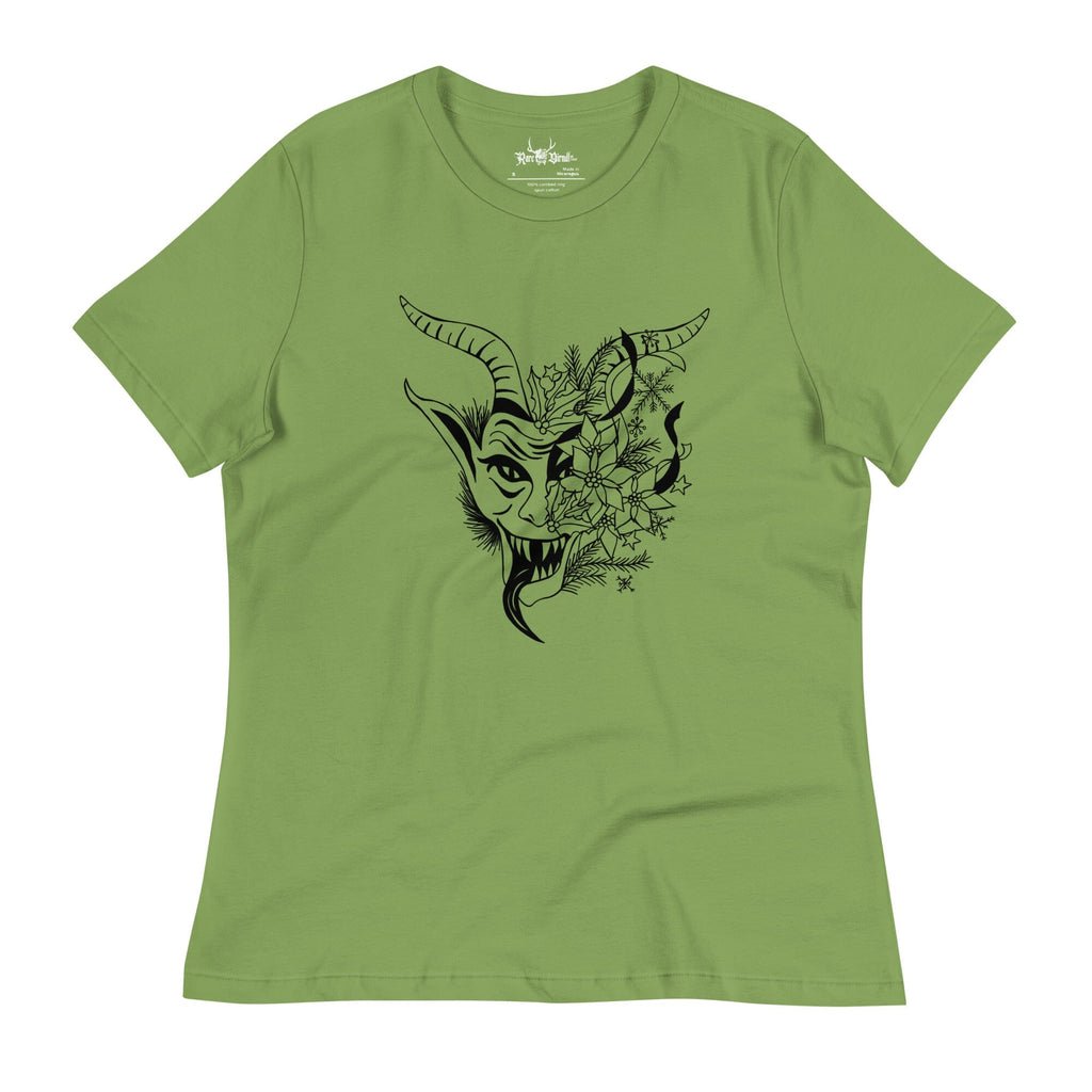 Festive Krampus Women's T-Shirt | Leaf Krampus Rare Dirndl S 