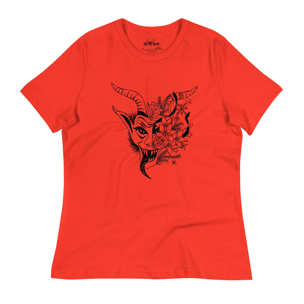 Festive Krampus Women's T-Shirt | Poppy Krampus Rare Dirndl S 