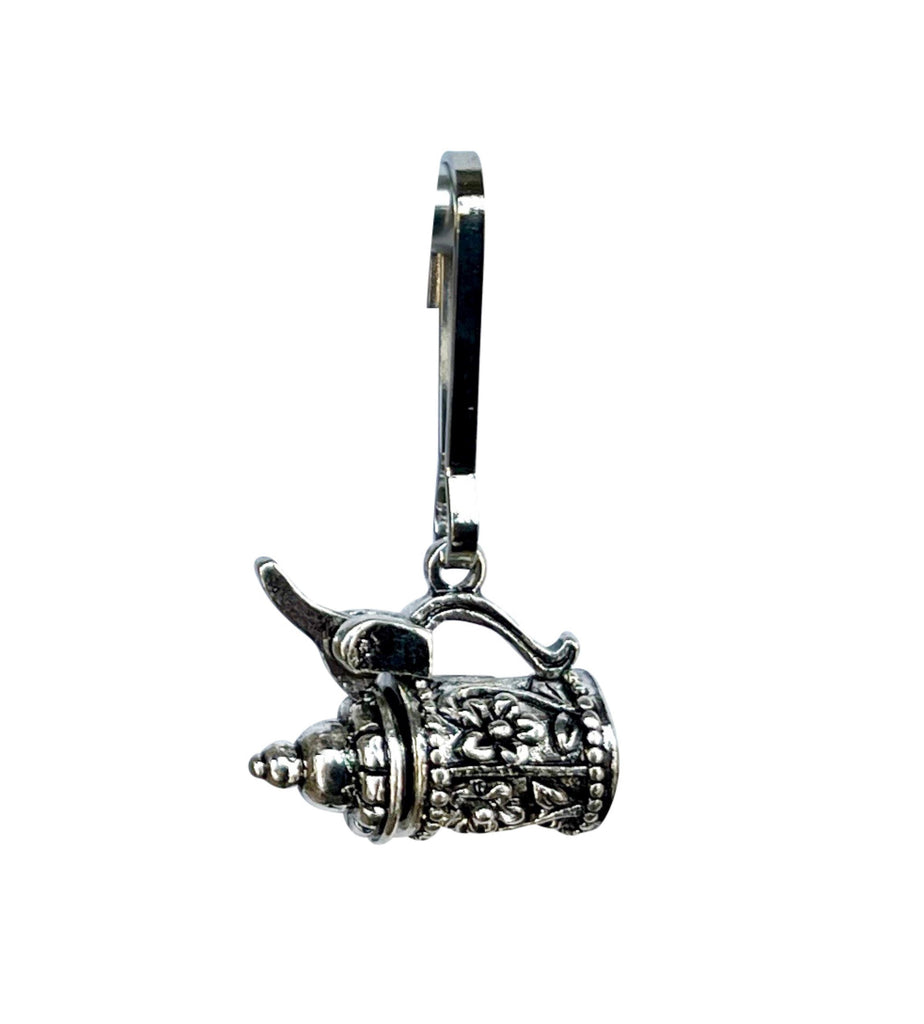 Dirndl Zipper Pull with Charm Clothing Accessories Kristen Hunger Creative Designs Beer Stein (silver)