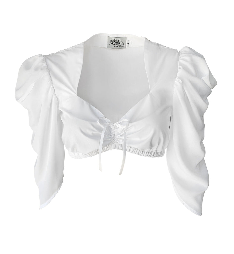 Sweetheart Blouse with Draped Sleeves - Rare Dirndl